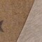 Camel Brown-Gray Star Printed Brushed Stretch Jersey Sweater Knit Fabric By the Yard
